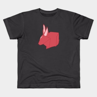 Origami Red Bunny _ Bunniesmee Kids T-Shirt